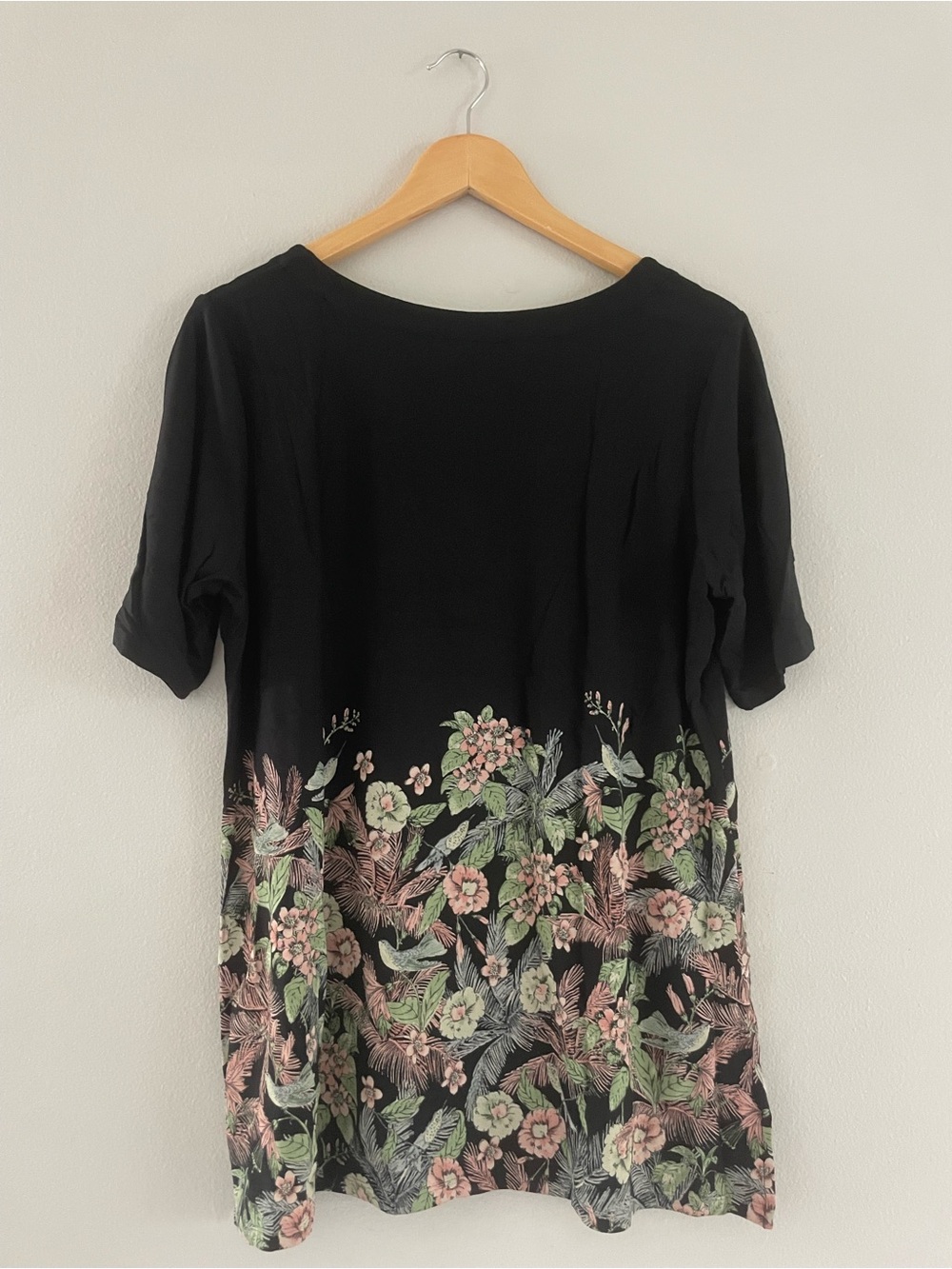 J. Jill Black Floral Square-Neck Tunic - Picture 2 of 5